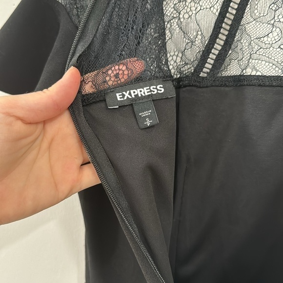 Express Black lace flutter sleeve mini dress whimsigoth dark - Picture 9 of 9